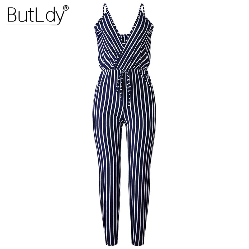 Striped Spaghetti Strap Jumpsuit Women Off Shoulder Backless Jumpsuit V-Neck Summer Romper 2019 Casual Bodysuit Long Overalls
Striped Spaghetti Strap Jumpsuit Women Off Shoulder Backless Jumpsuit V-Neck Summer Romper 2019 Casual Bodysuit Long Overalls