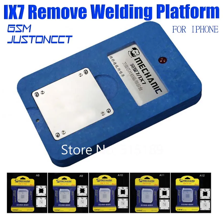 IX7 MECHANIC CPU NAND Chip planting heating platform for IPHONE BGA A8 A9 A10 A11 A12 Positioning steel net Repair
IX7 MECHANIC CPU NAND Chip planting heating platform for IPHONE BGA A8 A9 A10 A11 A12 Positioning steel net Repair