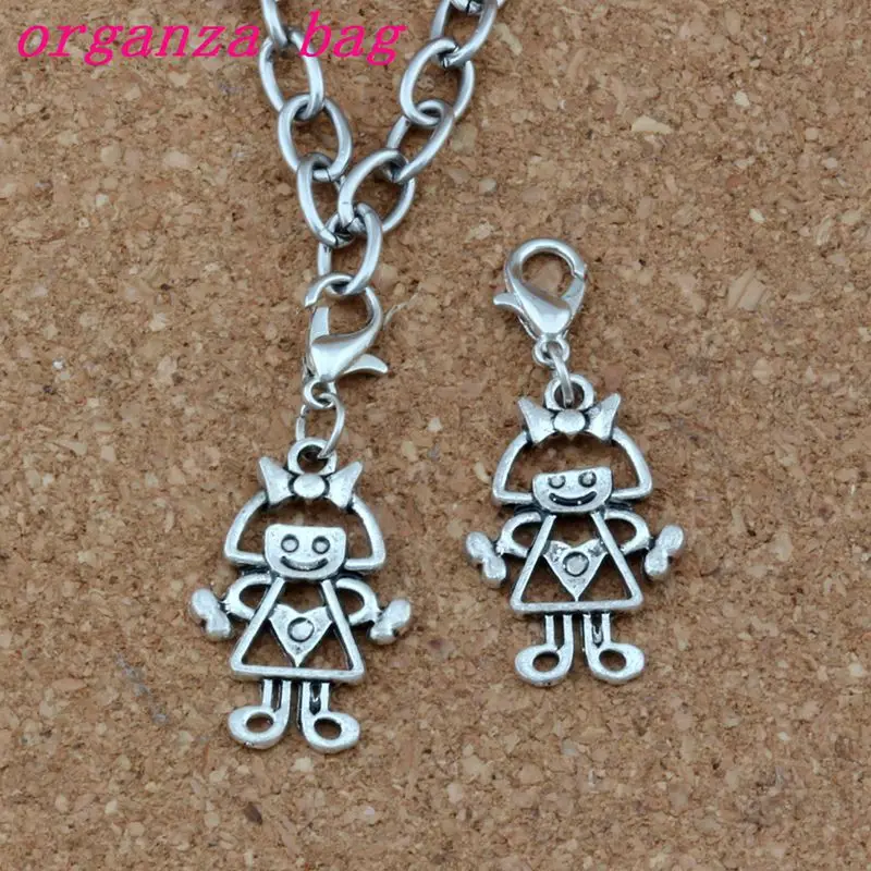 100Pcs/lots Zinc Alloy Cute Girl Charms Bead With Lobster Clasp Fit Charm Bracelet DIY Jewelry 14.5x39mm A-341b
100Pcs/lots Zinc Alloy Cute Girl Charms Bead With Lobster Clasp Fit Charm Bracelet DIY Jewelry 14.5x39mm A-341b