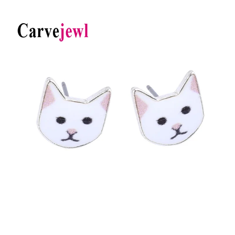 Carvejewl stud earrings simple hand painted enamel glaze lovely cute cartoon cat stud earrings teenager young girl gift earrings
Carvejewl stud earrings simple hand painted enamel glaze lovely cute cartoon cat stud earrings teenager young girl gift earrings