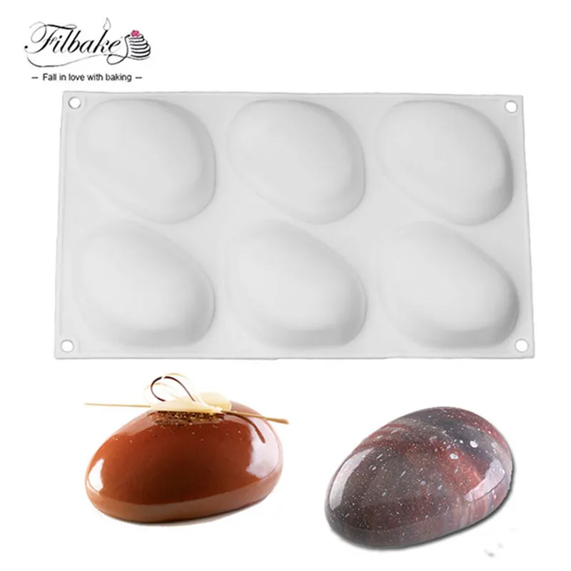 FILBAKE 6 Cavity Stone Shape Silicone Cake Mold Baking Moulds Pastry Decorating Molds Tools for Soap, Muffin, Brownie, Mousse
FILBAKE 6 Cavity Stone Shape Silicone Cake Mold Baking Moulds Pastry Decorating Molds Tools for Soap, Muffin, Brownie, Mousse