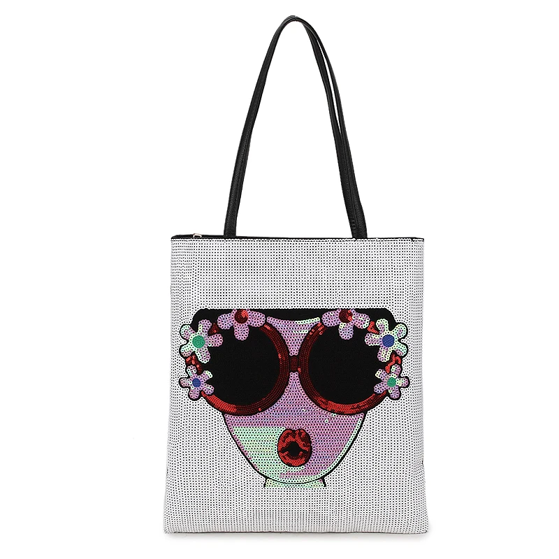 New Design Sequin Patchwork Pu Leather Fashion Female Cartoon Woman Puppy Shopping Bag Casual Totes Shoulder Bag Ladies Purse
New Design Sequin Patchwork Pu Leather Fashion Female Cartoon Woman Puppy Shopping Bag Casual Totes Shoulder Bag Ladies Purse