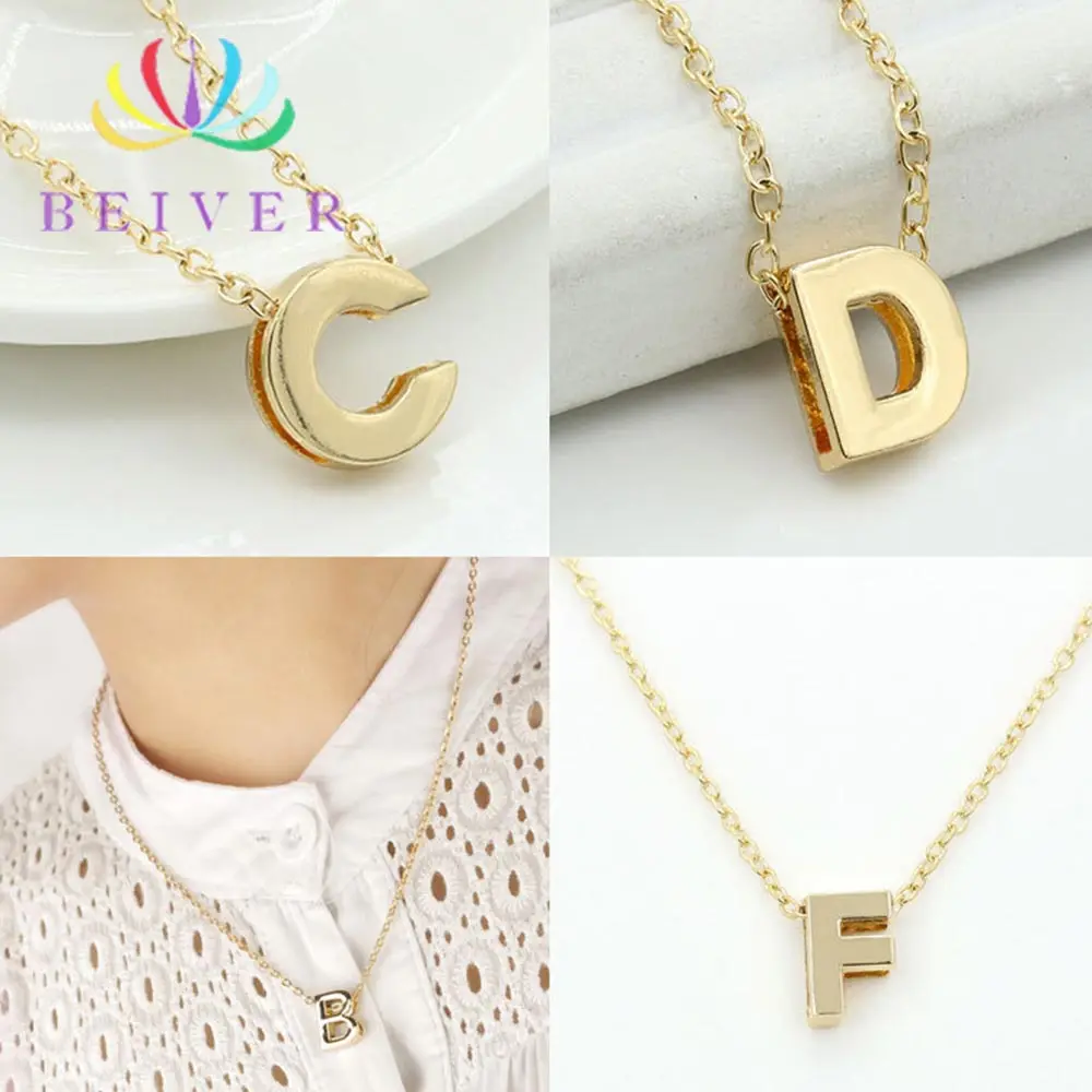 Beiver Necklace Jewelry 26 Alphabet Letters Pendant Necklace for Women Gold Chain for Girl Decoration Gift 2019 New Arrivals
Beiver Necklace Jewelry 26 Alphabet Letters Pendant Necklace for Women Gold Chain for Girl Decoration Gift 2019 New Arrivals