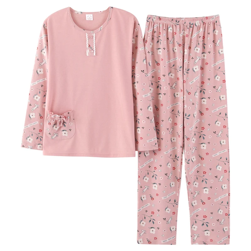 Pyjamas Women New Spring Fall Stitch Full Cotton Pijamas Mujer Floral Print Sleepwear for women Pijama Feminino Pyjama lingerie
Pyjamas Women New Spring Fall Stitch Full Cotton Pijamas Mujer Floral Print Sleepwear for women Pijama Feminino Pyjama lingerie