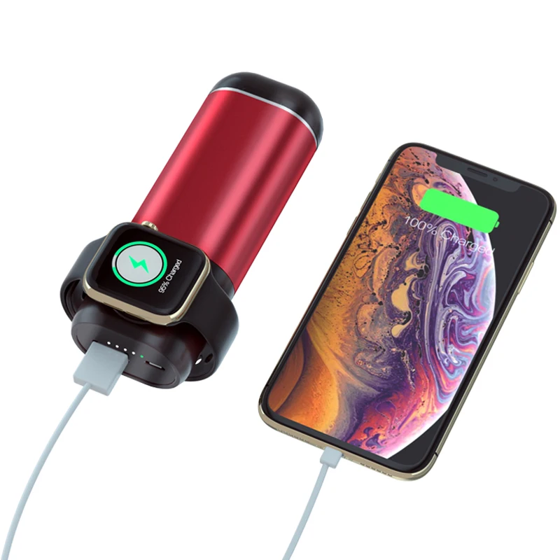 3 in 1 5200mAh Power Bank Mobile Phone Charger for iPhone 8 Xs Phone Wireless Charging for AirPods Apple Watch 4 3 2 1 Poverbank
3 in 1 5200mAh Power Bank Mobile Phone Charger for iPhone 8 Xs Phone Wireless Charging for AirPods Apple Watch 4 3 2 1 Poverbank