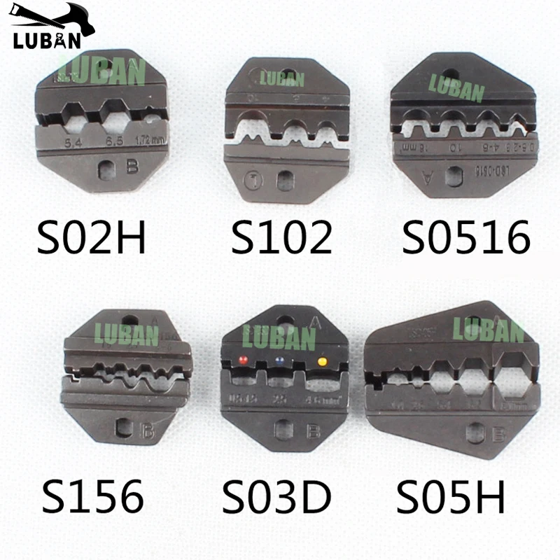 LUBAN S02H S102 S0516 S156 S03D S05H Die Sets for AM-30 LS AN CRIMPING PILER tool machine modules jaws
LUBAN S02H S102 S0516 S156 S03D S05H Die Sets for AM-30 LS AN CRIMPING PILER tool machine modules jaws