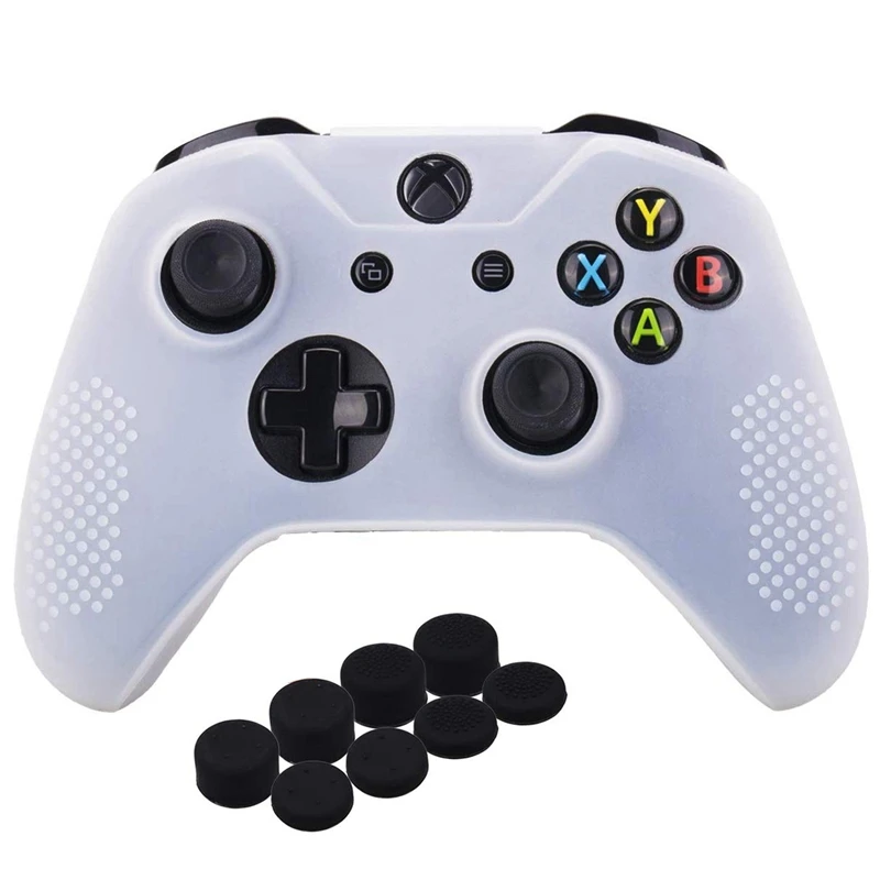 Studded Silicone Cover Skin Case for Microsoft Xbox One X & Xbox One S Controller x 1 with Pro Thumb Grips 8 Pieces(White)
Studded Silicone Cover Skin Case for Microsoft Xbox One X & Xbox One S Controller x 1 with Pro Thumb Grips 8 Pieces(White)