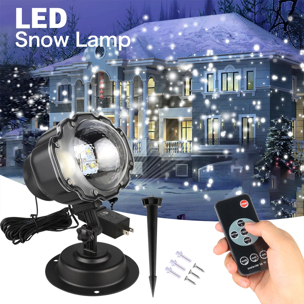 LED Stage Lights Snowfall Projector Light Moving Snow Outdoor Garden Laser Projector Christmas Snowflake Light For Xmas Party
LED Stage Lights Snowfall Projector Light Moving Snow Outdoor Garden Laser Projector Christmas Snowflake Light For Xmas Party