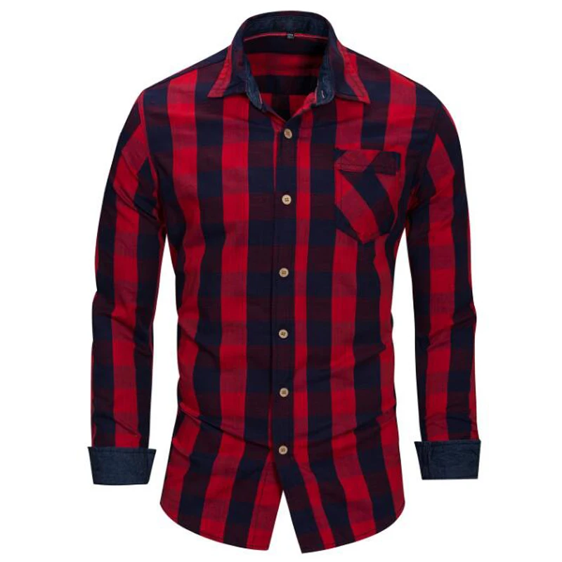 NEW High quality brand men's shirts Spring autumn 100% cotton casual camisa masculina Plaid long sleeved shirt men Plus Size
NEW High quality brand men's shirts Spring autumn 100% cotton casual camisa masculina Plaid long sleeved shirt men Plus Size