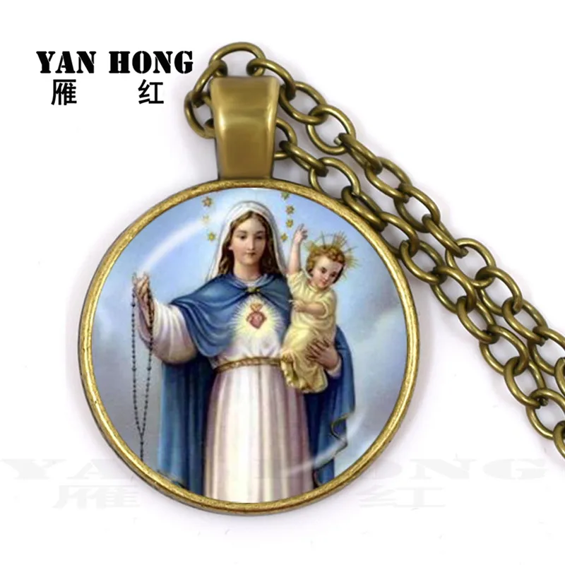 Fashion Necklace glass 25mm, Virgin Mary, bring peace and happiness to mankind, Ramadan gift to friends
Fashion Necklace glass 25mm, Virgin Mary, bring peace and happiness to mankind, Ramadan gift to friends