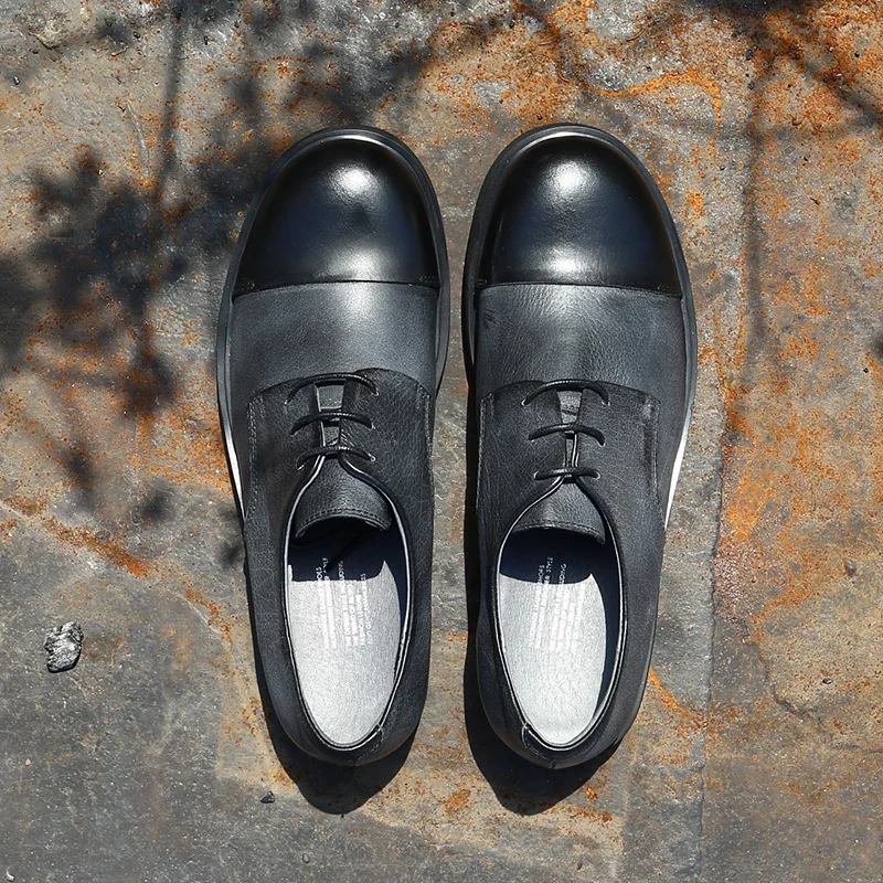 2017 Retro thick bottom genuine leather big toe casual oxfords patchwork top quality leather shoes big size EU44 drop shipping
2017 Retro thick bottom genuine leather big toe casual oxfords patchwork top quality leather shoes big size EU44 drop shipping