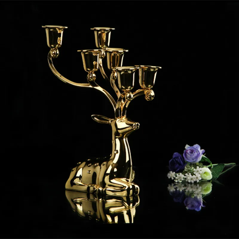Deer Candle Holders Alloy Candlestick Candelabra wedding centerpieces for tables Decoration candle stand free shipping
Deer Candle Holders Alloy Candlestick Candelabra wedding centerpieces for tables Decoration candle stand free shipping