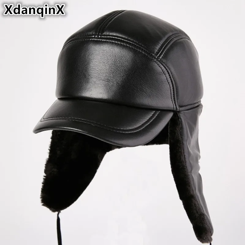 Шапка XdanqinX из натуральной кожи, зимние мужские шапки-бомберы, очень толстая бархатная теплая зимняя шапка из овчины для мужчин
Шапка XdanqinX из натуральной кожи, зимние мужские шапки-бомберы, очень толстая бархатная теплая зимняя шапка из овчины для мужчин