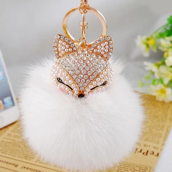 New Fashion Rhinestones 100% Real Fox Fur Ball Plush Keychain Car Key Chain for Women Bag Pendant EH423
New Fashion Rhinestones 100% Real Fox Fur Ball Plush Keychain Car Key Chain for Women Bag Pendant EH423