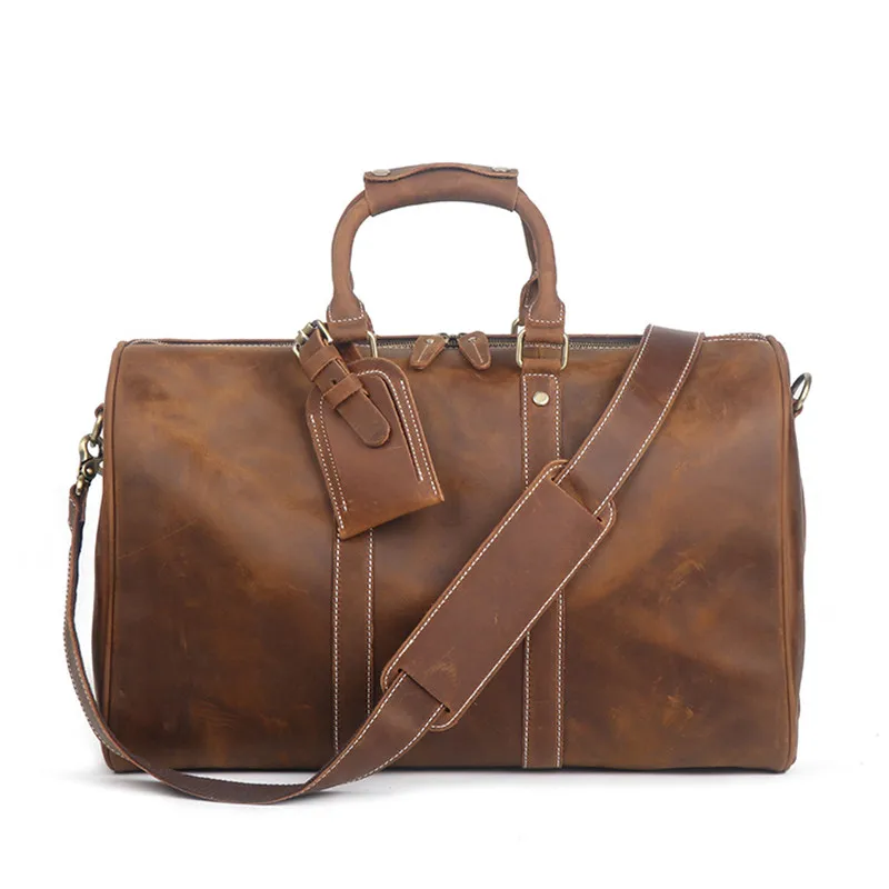 Nesitu High Quality Vintage Brown Black Thick Genuine Crazy Horse Leather Men Travel Bags Shoulder Messenger Duffle Bag M1019
Nesitu High Quality Vintage Brown Black Thick Genuine Crazy Horse Leather Men Travel Bags Shoulder Messenger Duffle Bag M1019