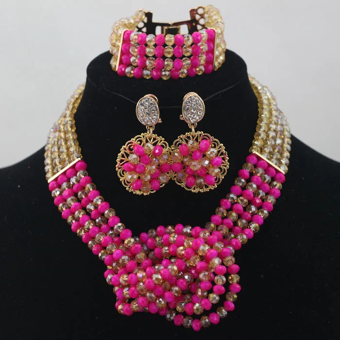 Handmade Fuchsia Crystal Beaded Bridal Jewelry Set Jewelry Sets Women Choker Necklace Set Free Shipping ABL386
Handmade Fuchsia Crystal Beaded Bridal Jewelry Set Jewelry Sets Women Choker Necklace Set Free Shipping ABL386