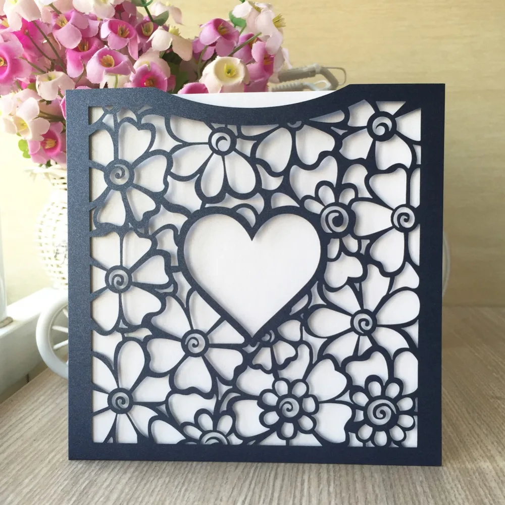 50pcs Shimmer paper Pocket Laser Cut Heart Wedding Invitations Card Bridal Shower Birthday Invitation card Greeting card
50pcs Shimmer paper Pocket Laser Cut Heart Wedding Invitations Card Bridal Shower Birthday Invitation card Greeting card