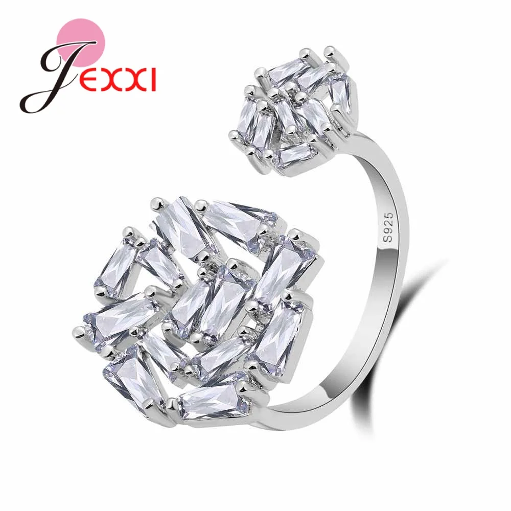 Pure 925 Sterling Silver Bridal Wedding Ring Bling Bling Austrian Crystal Finger Jewelry Fashion lady Accessories
Pure 925 Sterling Silver Bridal Wedding Ring Bling Bling Austrian Crystal Finger Jewelry Fashion lady Accessories