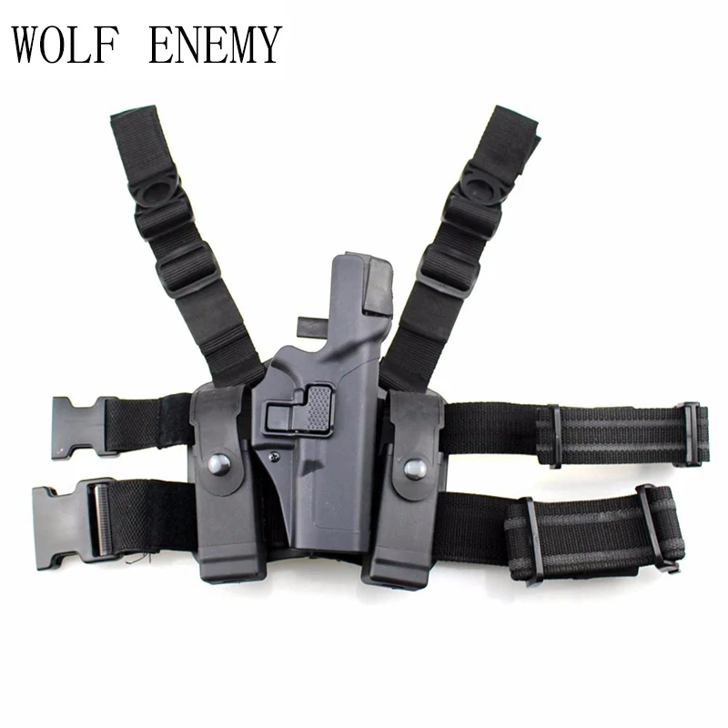 Tactical Glock Leg Holster Right Belt Level 3 Lock Duty Pistol Gun Holster w/ Magazine Torch Pouch for Glock 17 19 22 23 31
Tactical Glock Leg Holster Right Belt Level 3 Lock Duty Pistol Gun Holster w/ Magazine Torch Pouch for Glock 17 19 22 23 31