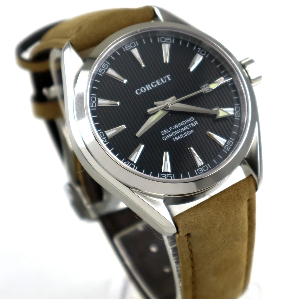 41mm Corgeut Black Dial Sapphire Crystal Date Stainless steel Case Automatic Movement men's Watch
41mm Corgeut Black Dial Sapphire Crystal Date Stainless steel Case Automatic Movement men's Watch