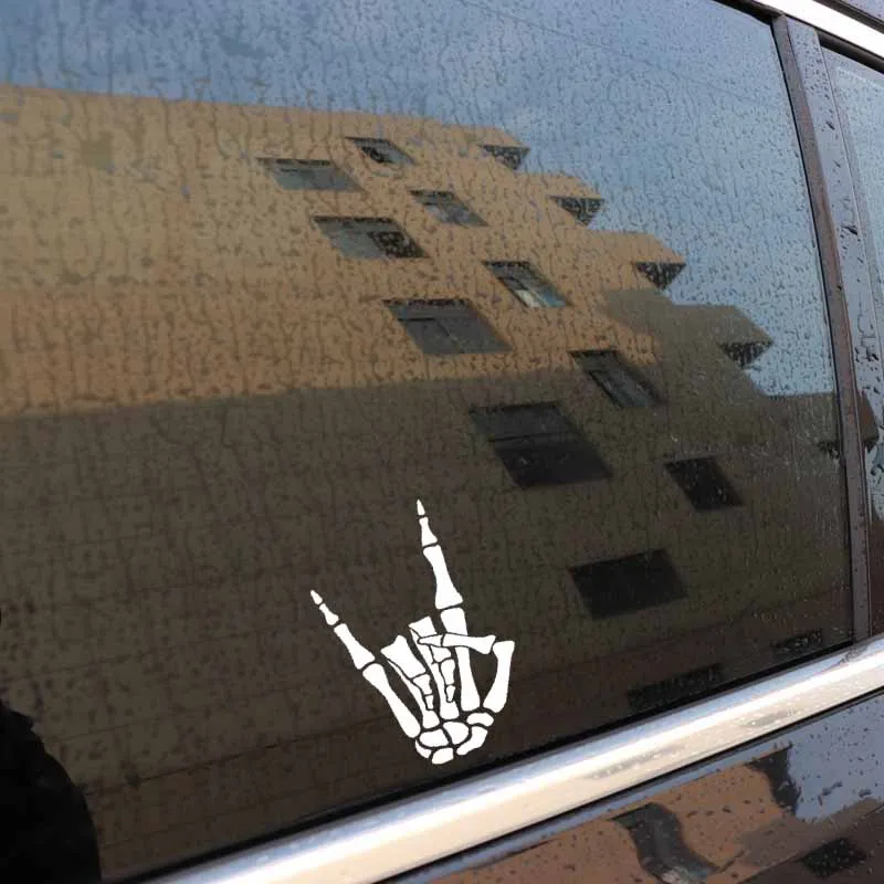 YJZT 10.8CM*15.5CM Cartoon Bone Finger Vinyl Decal Car Sticker Black/Silver C3-1937
YJZT 10.8CM*15.5CM Cartoon Bone Finger Vinyl Decal Car Sticker Black/Silver C3-1937