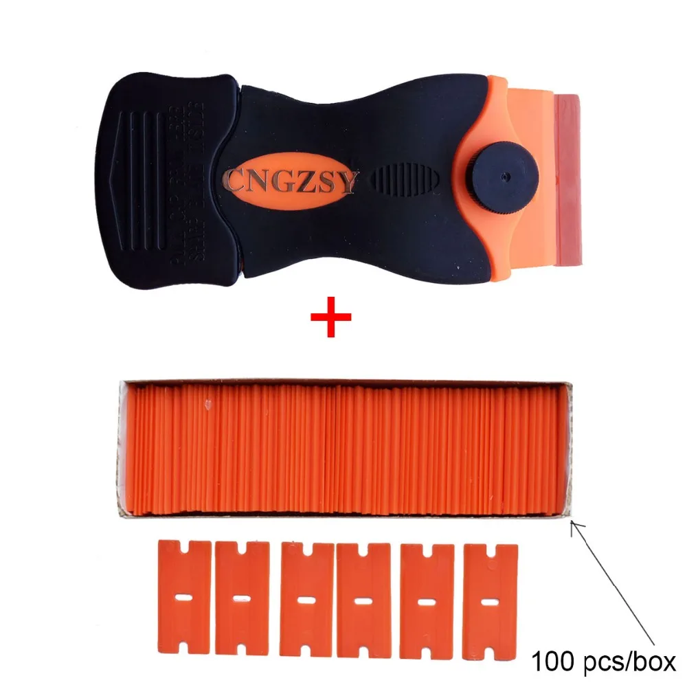 1PC Glue Scraper + 100PCS Plastic 1.5" Double Edged Razor Blades Automotive Ceramic Oven Glass Clean Shovel Cutter Blade E15+E14
1PC Glue Scraper + 100PCS Plastic 1.5" Double Edged Razor Blades Automotive Ceramic Oven Glass Clean Shovel Cutter Blade E15+E14
