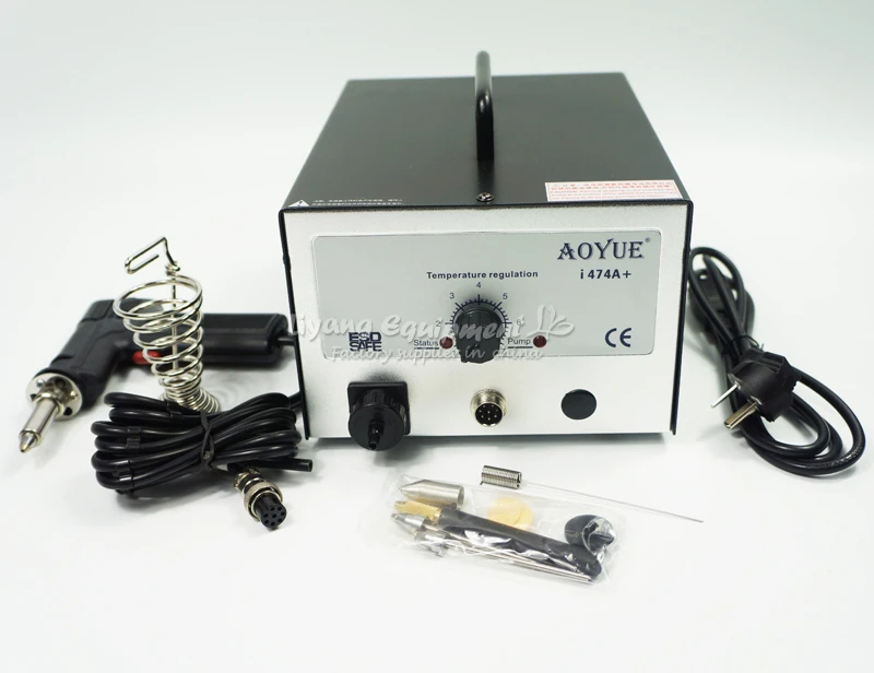 Electric BGA Desoldering Station AOYUE 474A+ with Solder Sucker Adjustable Temperature 220/110V