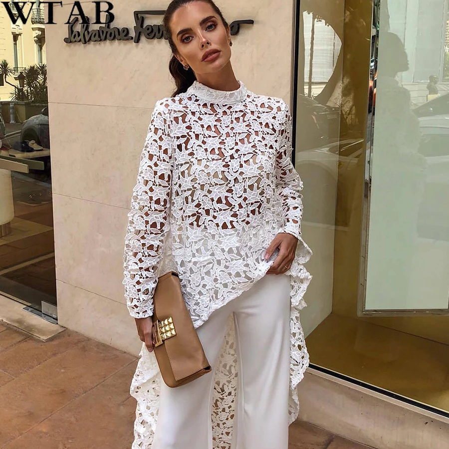 WTAB 2019 Women Spring/Summer Sexy Dress Hollow Out White irregular Loose Dress Lace Wear to Party Dresses
WTAB 2019 Women Spring/Summer Sexy Dress Hollow Out White irregular Loose Dress Lace Wear to Party Dresses