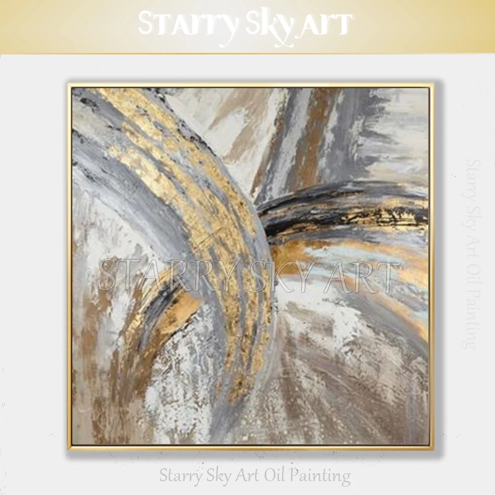 Artist Hand-painted High Quality Modern Abstract Golden Grey Colors Oil Painting on Canvas Abstract Picture for Wall Decoration
Artist Hand-painted High Quality Modern Abstract Golden Grey Colors Oil Painting on Canvas Abstract Picture for Wall Decoration