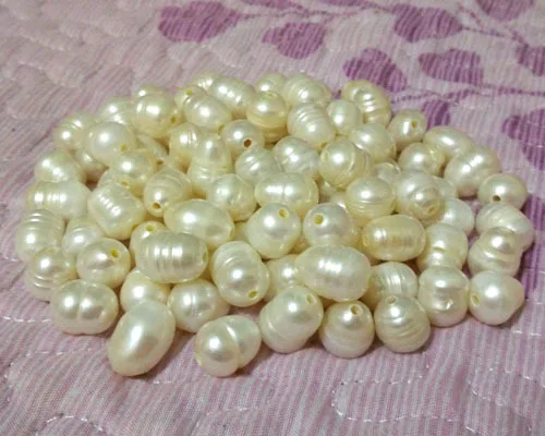 2mm Large Hole 11-12mm Natural Potato Shaped Loose Freshwater Pearl