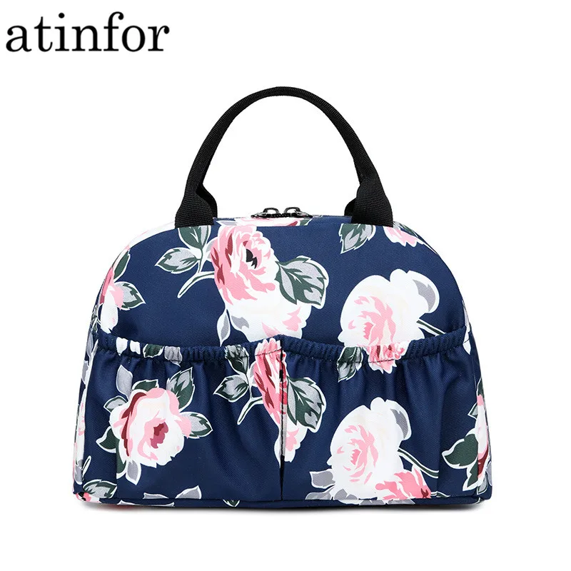 Fashion Waterproof Fabric Women Food Handbag Flower Printing High Quality Female Portable Lunch Bags Box
Fashion Waterproof Fabric Women Food Handbag Flower Printing High Quality Female Portable Lunch Bags Box