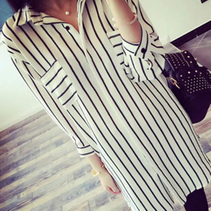 2020 Women's Blouses Spring Female Blouses Office Lady Elegant Striped Shirts Women Chiffon Tops BS075
2020 Women's Blouses Spring Female Blouses Office Lady Elegant Striped Shirts Women Chiffon Tops BS075