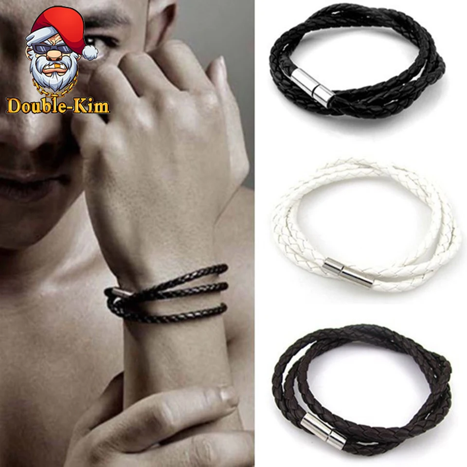 Simple Colorful Leather Rope Bracelet Hip-Hop Street Culture PU Leather Rope Chain Bracelet Fashion Trendy Men Jewelry Gift
Simple Colorful Leather Rope Bracelet Hip-Hop Street Culture PU Leather Rope Chain Bracelet Fashion Trendy Men Jewelry Gift