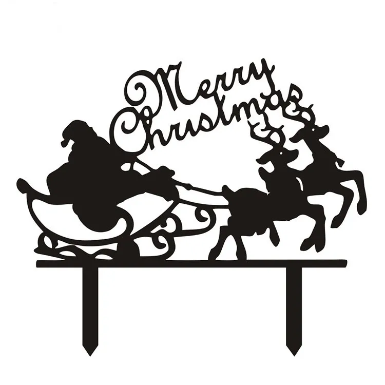 Merry Christmas Santa Claus Cake Flags Black White Acrylic Cake Toppers For Xmas Party Cake Decor Hot Sale
Merry Christmas Santa Claus Cake Flags Black White Acrylic Cake Toppers For Xmas Party Cake Decor Hot Sale