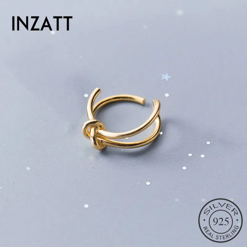 INZATT Real 925 Sterling Silver Minimalist Rope Knot Opening Ring for Charming Women Party Fine Jewelry Geometric Ring Gift 2019
INZATT Real 925 Sterling Silver Minimalist Rope Knot Opening Ring for Charming Women Party Fine Jewelry Geometric Ring Gift 2019