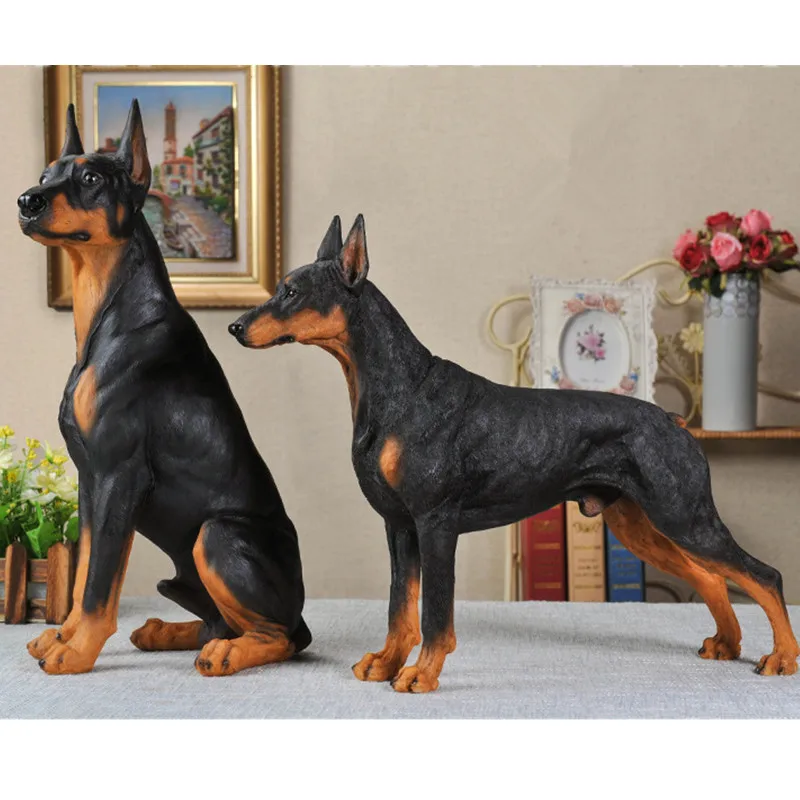 Simulation Doberman Pinscher European Style Hound Dog Colophony Crafts Sculpture Home Decoration G1064
Simulation Doberman Pinscher European Style Hound Dog Colophony Crafts Sculpture Home Decoration G1064