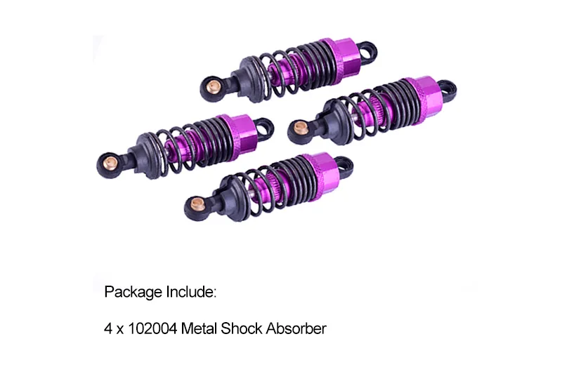 4pcs 102004 Purple Metal Shock Absorber Suspension Damper for 1/10 HSP Himoto Redcat Racing RC On-road Car
4pcs 102004 Purple Metal Shock Absorber Suspension Damper for 1/10 HSP Himoto Redcat Racing RC On-road Car