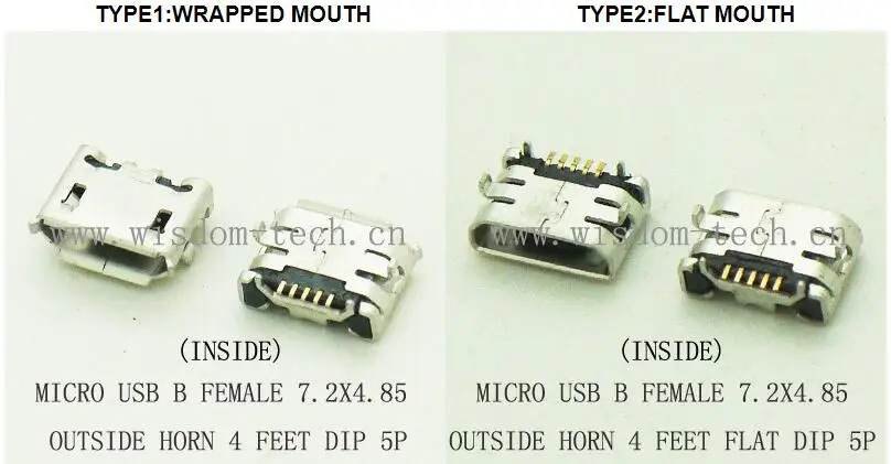 1000pcs/lot B type Micro USB female socket USB connector Phone jack 2.0 7.2x4.85 outside horn 4feet DIP 5P
1000pcs/lot B type Micro USB female socket USB connector Phone jack 2.0 7.2x4.85 outside horn 4feet DIP 5P
