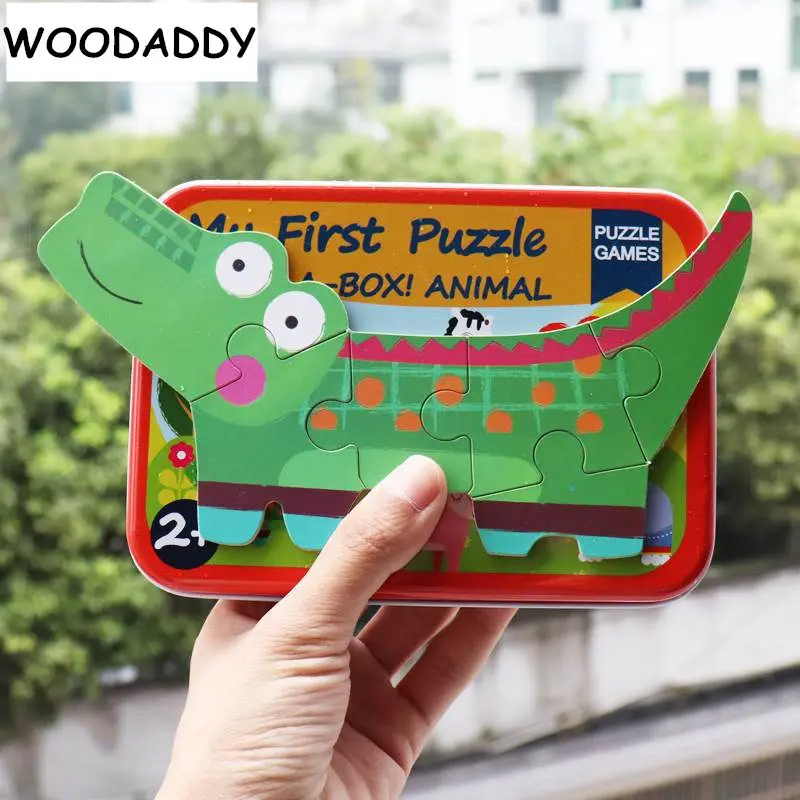 6 puzzles In 1Set 3D Puzzles Iron Box Wooden Toys For Kids Animal/Ocean/ Vehicle Jigsaw Puzzle Baby Toys Educational Gift
6 puzzles In 1Set 3D Puzzles Iron Box Wooden Toys For Kids Animal/Ocean/ Vehicle Jigsaw Puzzle Baby Toys Educational Gift