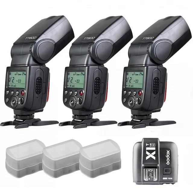 3 x Godox TT600 Встроенный приемник 2,4G GN60 HSS Flash + X1T передатчик для Nikon
3 x Godox TT600 Встроенный приемник 2,4G GN60 HSS Flash + X1T передатчик для Nikon