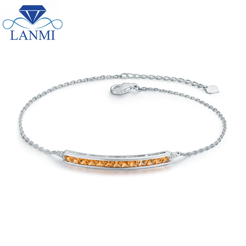 LANMI Elegent Design Real 14K White Gold Yellow Sapphire Bracelet Loving Diamond Jewelry for Wife Birthday Wholesale Gift
LANMI Elegent Design Real 14K White Gold Yellow Sapphire Bracelet Loving Diamond Jewelry for Wife Birthday Wholesale Gift