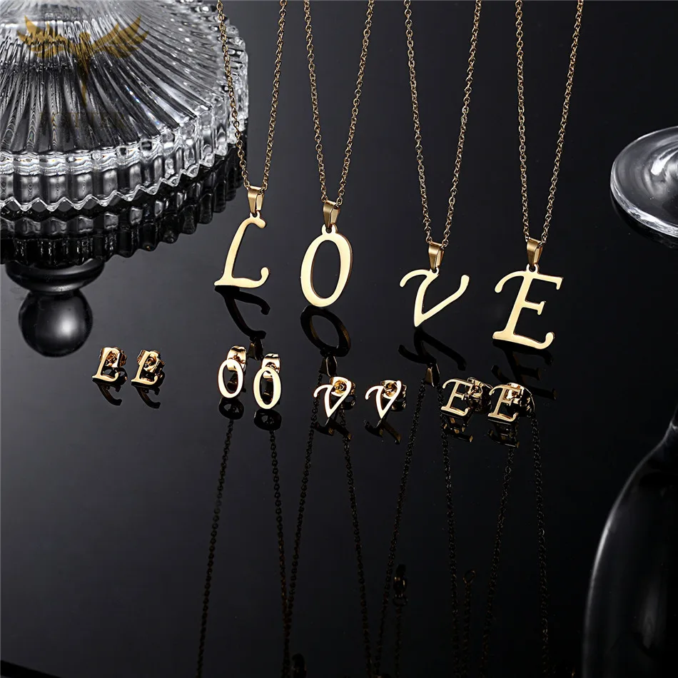 Classic Girls Children Jewelry 26 Letters B Pendant Necklace And Earrings Golden Stainless Steel Jewelry Set Kids Gifts
Classic Girls Children Jewelry 26 Letters B Pendant Necklace And Earrings Golden Stainless Steel Jewelry Set Kids Gifts