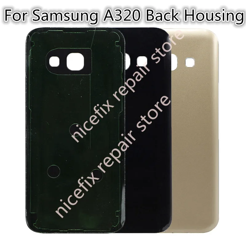 Для SAMSUNG A3 2017 LCD A320 A320F Задняя крышка батареи Дверь стеклянная корпуса для