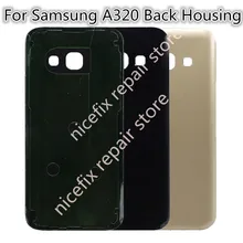 Для SAMSUNG A3 2017 LCD A320 A320F Задняя крышка батареи Дверь стеклянная