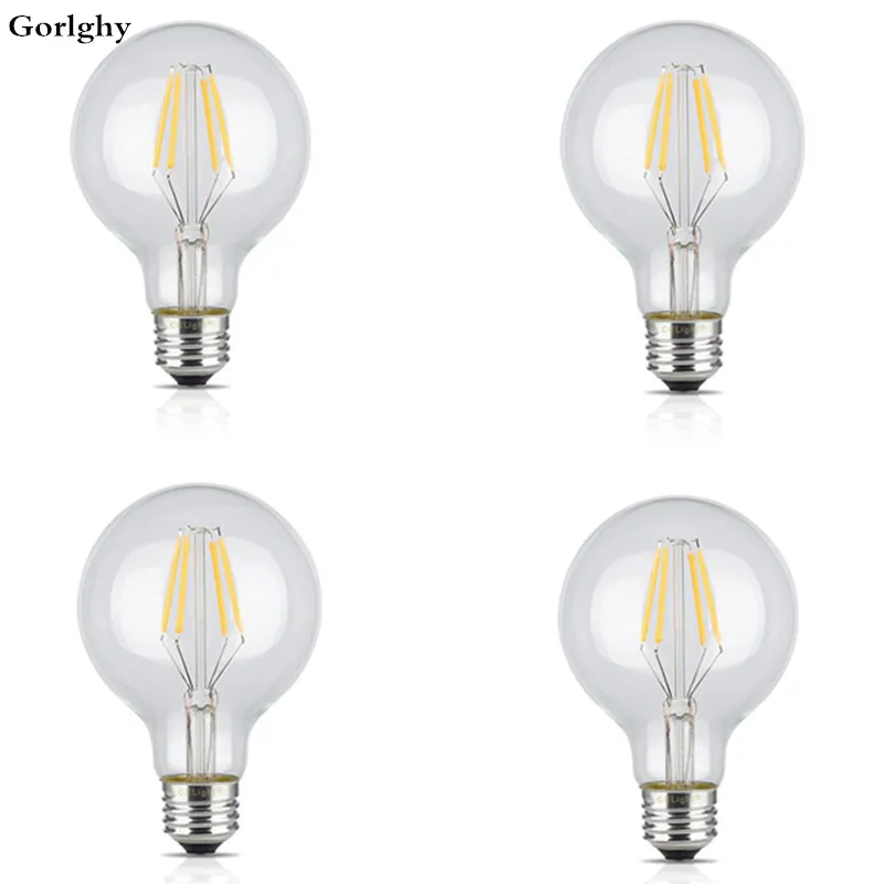 4pcs/lot G80 4W Led Filament Light COB Global vintage Led Edison bulb E27 360LM filament Led Light Bulb Glass Decorat Retro Lamp
4pcs/lot G80 4W Led Filament Light COB Global vintage Led Edison bulb E27 360LM filament Led Light Bulb Glass Decorat Retro Lamp