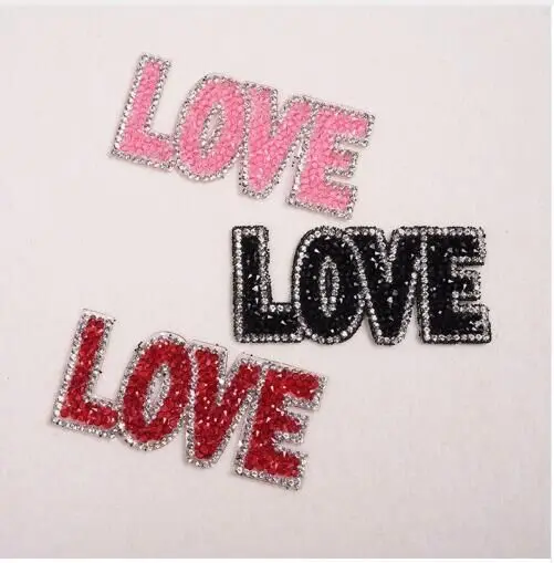 DD 1Piece Rhinestones LOVE Iron on Patches for Clothes Shoes 3D Beaded Crystal Letters Patch DIY Decoration Stickers 3 Colors
DD 1Piece Rhinestones LOVE Iron on Patches for Clothes Shoes 3D Beaded Crystal Letters Patch DIY Decoration Stickers 3 Colors