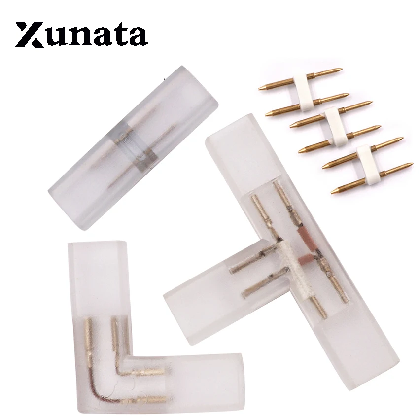 3PCS 2 PIN L T Shape Corner Connector Middle Plug With Copper Needle for 110V 220V LED Strip 5050 3014 2835 Single Color
3PCS 2 PIN L T Shape Corner Connector Middle Plug With Copper Needle for 110V 220V LED Strip 5050 3014 2835 Single Color