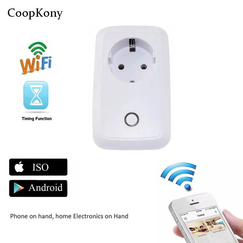 Умная розетка Coopkony с Wi Fi 10 А Домашняя автоматизация Wifi 100 240 В дистанционное