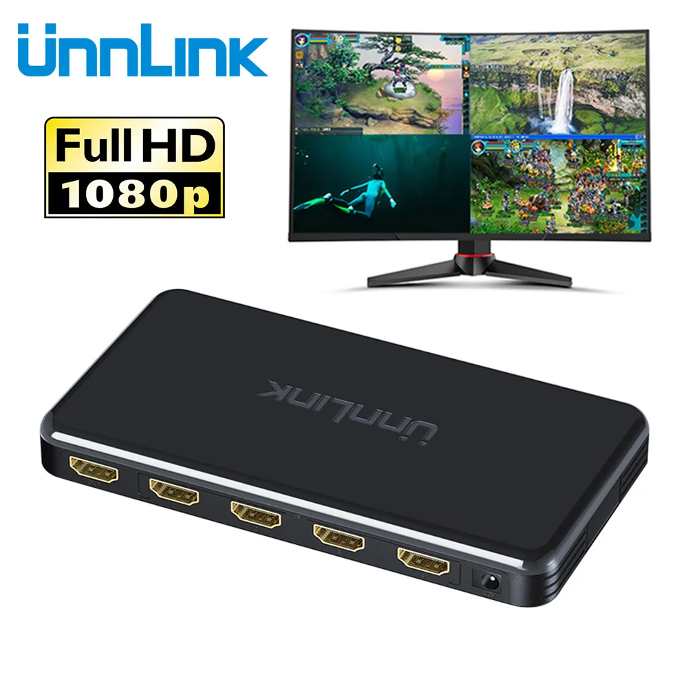 Unnlink 4x1 HDMI-совместимый многоэкранный переключатель FHD 1080P 60 Гц для ТВ-приставки Nintendo switch ps3 ps4 xbox 360one
Unnlink 4x1 HDMI-совместимый многоэкранный переключатель FHD 1080P 60 Гц для ТВ-приставки Nintendo switch ps3 ps4 xbox 360one
