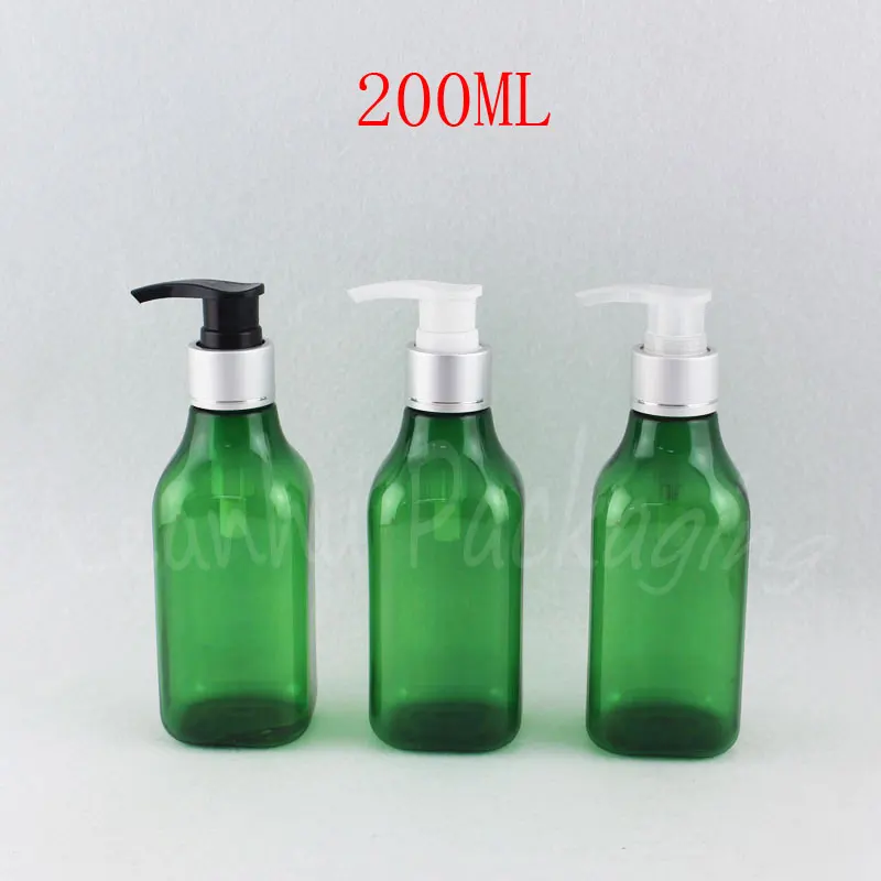 200ML Green Square Plastic Bottle With Silver Lotion Pump , 200CC Makeup Sub-bottling , Lotion / Shampoo Packaging Bottle
200ML Green Square Plastic Bottle With Silver Lotion Pump , 200CC Makeup Sub-bottling , Lotion / Shampoo Packaging Bottle